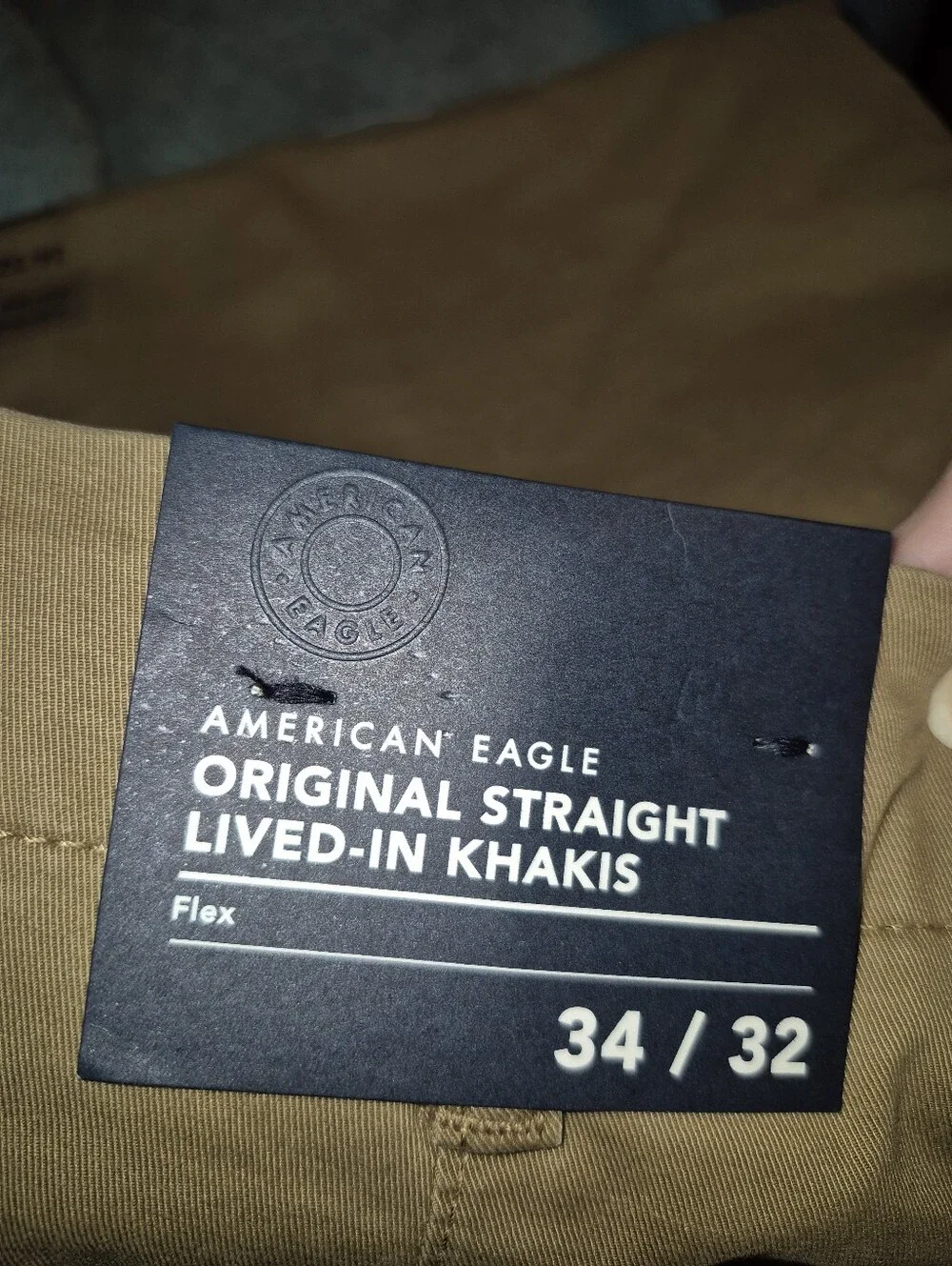 American Eagle Outfitters Men’s Original Straight Lived-in Flex Khakis